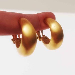 Gold Toned Huggie Hoop Earrings
